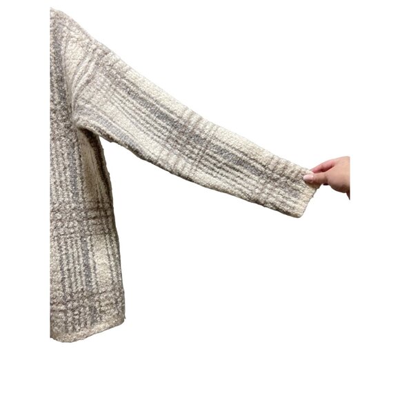 Sundance Plaid Wool Blend Turtleneck Chunky Sweater Gray Size S Coastal Bohemian - Picture 7 of 12
